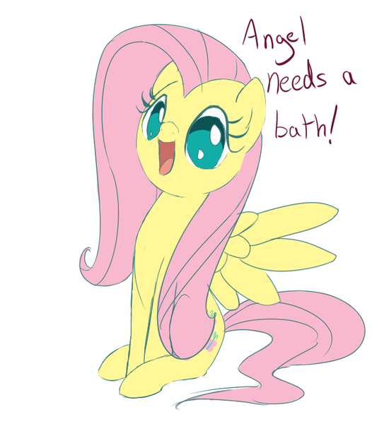 Size: 686x782 | Tagged: artist:celerypony, cute, derpibooru import, fluttershy, happy, safe, solo