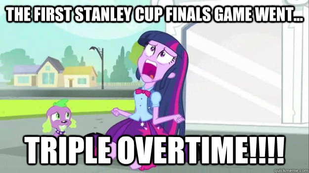 Size: 625x351 | Tagged: safe, derpibooru import, edit, edited screencap, screencap, spike, twilight sparkle, dog, equestria girls, equestria girls (movie), duo, exploitable meme, hockey, ice hockey, meme, nhl, spike the dog, sports, twiscream