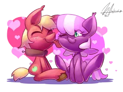 Size: 4000x3000 | Tagged: safe, artist:jggjqm522, derpibooru import, big macintosh, cheerilee, earth pony, pony, cheerimac, chibi, female, licking, male, shipping, stallion, straight, tongue out