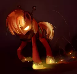 Size: 885x846 | Tagged: safe, artist:gsphere, derpibooru import, big macintosh, earth pony, pony, element of fire, embers, glowing eyes, male, solo, sparks, stallion