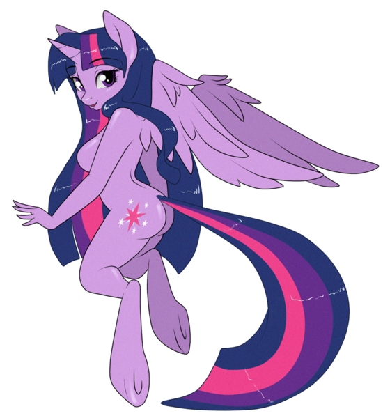 Size: 800x873 | Tagged: alicorn, anthro, artist:sugarcup, ass, barbie doll anatomy, breasts, butt, derpibooru import, female, hooves, questionable, solo, solo female, twilight sparkle, twilight sparkle (alicorn), underhoof, unguligrade anthro