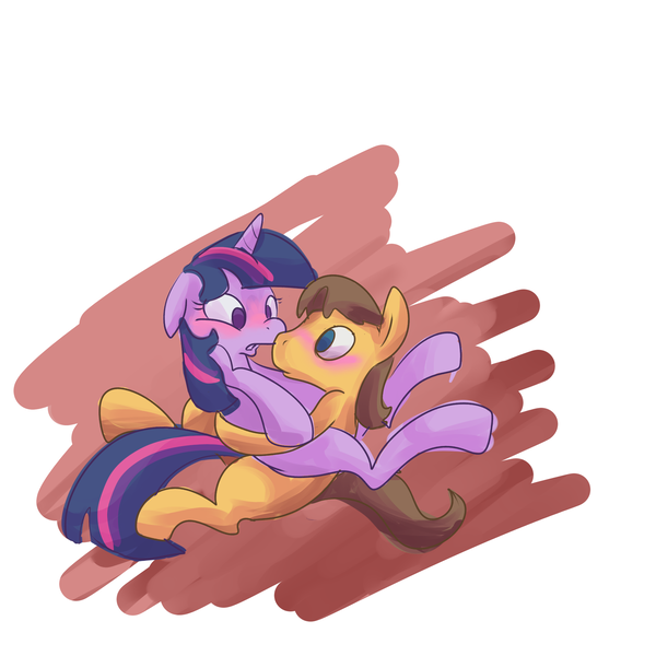 Size: 2000x2000 | Tagged: artist:ponygoggles, blushing, caralight, caramel, caramel is awesome, derpibooru import, female, male, safe, shipping, straight, twilight sparkle