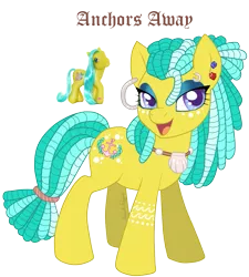 Size: 901x1000 | Tagged: safe, artist:icecatdemon, derpibooru import, anchors away, earth pony, pony, female, g3, mare, solo, text, toy