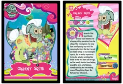 Size: 3100x2110 | Tagged: artist:psychoduck21, crossover, cult of squidward, derpibooru import, granny smith, my little squidward, parody, safe, solo, spongebob squarepants, squid's day off, squidward tentacles, trading card