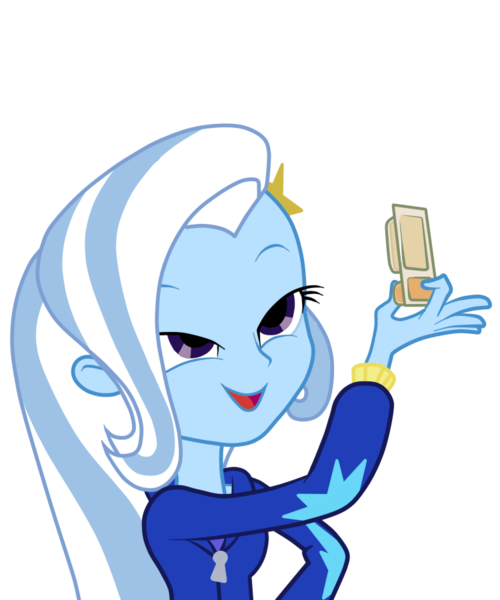 Size: 750x900 | Tagged: safe, artist:kressio, derpibooru import, trixie, equestria girls, equestria girls (movie), crackers, exploitable meme, food, handi-snack, look what trixie found, meme, meme origin, peanut butter, peanut butter crackers, simple background, solo, that human sure does love peanut butter crackers, transparent background, vector