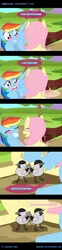 Size: 600x2434 | Tagged: artist:ladyanidraws, bait and switch, bird, blushing, coal tit, comic, crying, cute, derpibooru import, eyes closed, female, fluttershy, grin, innuendo, lip bite, open mouth, petting, pun, rainbow dash, smiling, spread wings, squee, suggestive, tit (bird), wings