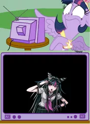 Size: 564x774 | Tagged: safe, derpibooru import, twilight sparkle, twilight sparkle (alicorn), alicorn, pony, danganronpa, danganronpa 2, exploitable meme, female, ibuki mioda, mare, meme, obligatory pony, tv meme