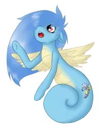 Size: 788x1013 | Tagged: safe, artist:mondlichtkatze, derpibooru import, ponified, horsea, merpony, pony, sea pony, seahorse, pokémon, solo