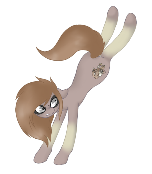 Size: 1047x1198 | Tagged: safe, artist:mondlichtkatze, derpibooru import, ponified, hitmonlee, pony, error, gender error, horror, pokémon, solo, wat