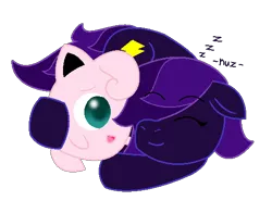 Size: 526x412 | Tagged: artist:voltrathelively, derpibooru import, jigglypuff, oc, oc:love pulse, pokémon, safe, sleeping