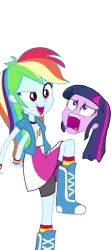 Size: 3484x7844 | Tagged: safe, artist:php50, derpibooru import, edit, rainbow dash, twilight sparkle, equestria girls, equestria girls (movie), chapteh, disembodied head, egghead, exploitable meme, football, jianzi, meme, shuttlecock, simple background, sports, transparent background, twiscream, vector, wat