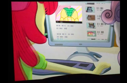 Size: 490x320 | Tagged: questionable, derpibooru import, edit, edited screencap, screencap, apple bloom, fluttershy, sweetie belle, pony, equestria girls, equestria girls (movie), butt, clothes, computer, exploitable meme, frilly underwear, meme, monitor, obligatory pony, panties, pantsu.html, plot, striped underwear, the crusaders browse the internet, underwear, youtube