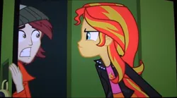 Size: 1470x820 | Tagged: safe, derpibooru import, normal norman, sunset shimmer, equestria girls, equestria girls (movie), background human