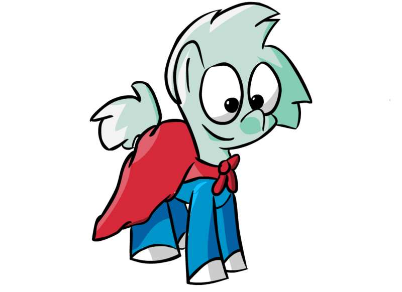 Size: 1146x833 | Tagged: safe, artist:olympic tea bagger, derpibooru import, ponified, pony, cape, clothes, darkness, footed sleeper, humongous entertainment, no need to hide when it's dark outside, pajama man, pajama sam, pajamas, sam, solo, you are what you eat from your head to your feet