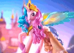 Size: 425x305 | Tagged: animated, artist:jeweledqueen, derpibooru import, flying, let's fly to the castle, pinklestia, princess celestia, safe, toy