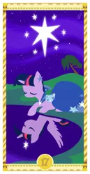 Size: 400x775 | Tagged: safe, artist:janeesper, derpibooru import, twilight sparkle, twilight sparkle (alicorn), alicorn, pony, unicorn, clothes, dress, female, gala dress, mare, solo, tarot card, the star, unicorn twilight