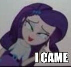 Size: 142x133 | Tagged: suggestive, derpibooru import, edit, edited screencap, screencap, rarity, equestria girls, equestria girls (movie), caption, i came, image macro, implied, implied orgasm, lowres, meme, picture for breezies, roflbot, solo, text