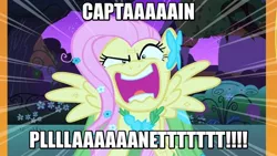 Size: 800x450 | Tagged: captain planet and the planeteers, derpibooru import, flutterrage, fluttershy, quote, robot chicken, safe, solo, ted turner, text, the best night ever, you're going to love me