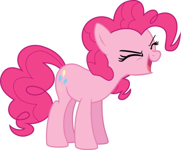 Size: 8064x6683 | Tagged: safe, artist:emedina13, derpibooru import, pinkie pie, earth pony, pony, sonic rainboom (episode), absurd resolution, andrea libman, cheering, eyes closed, female, flutteryay, mare, simple background, solo, transparent background, vector, voice actor joke, yay