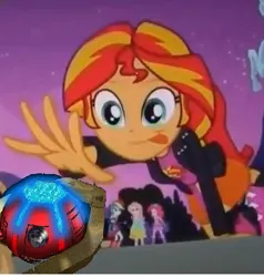 Size: 371x390 | Tagged: safe, derpibooru import, edit, edited screencap, screencap, sunset shimmer, equestria girls, equestria girls (movie), cropped, exploitable meme, matrix of leadership, meme, solo focus, sunset shimmer reaching for things, tongue out, transformers