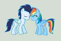 Size: 775x522 | Tagged: safe, artist:littlecloudie, derpibooru import, rainbow dash, soarin', female, male, shipping, soarindash, straight