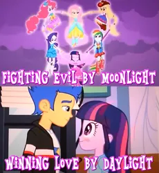 Size: 631x687 | Tagged: safe, derpibooru import, applejack, flash sentry, fluttershy, pinkie pie, rainbow dash, rarity, twilight sparkle, equestria girls, equestria girls (movie), caption, female, image macro, male, mane six, sailor moon, straight, text