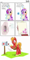 Size: 1100x2178 | Tagged: safe, artist:mysticalpha, derpibooru import, big macintosh, fluttershy, princess cadance, earth pony, pony, comic, exploitable, female, fluttermac, fluttershy's letter, letter, male, meme, shipping, stallion, straight, template