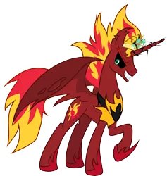Size: 5000x5267 | Tagged: safe, artist:brisineo, derpibooru import, sunset shimmer, ponified, pony, equestria girls, equestria girls (movie), absurd resolution, equestria girls ponified, simple background, solo, sunset satan, transparent background, vector