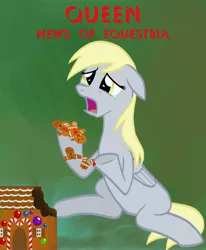 Size: 3506x4253 | Tagged: safe, artist:athos01, derpibooru import, derpy hooves, pegasus, pony, album cover, female, gingerbread (food), mare, queen (band)