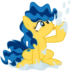 Size: 3000x3000 | Tagged: safe, artist:sunley, derpibooru import, bubbles (g1), earth pony, pony, female, g1, g1 to g4, g4, generation leap, mare, simple background, soap bubble, solo, transparent background