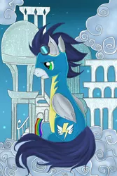 Size: 550x825 | Tagged: artist:elisabethianna, derpibooru import, safe, soarin', solo