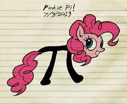 Size: 1944x1592 | Tagged: 2013, algebra, artist:great-5, derpibooru import, joke, math, pi, pinkie pi, pinkie pie, pun, safe, solo, visual pun, wat, π