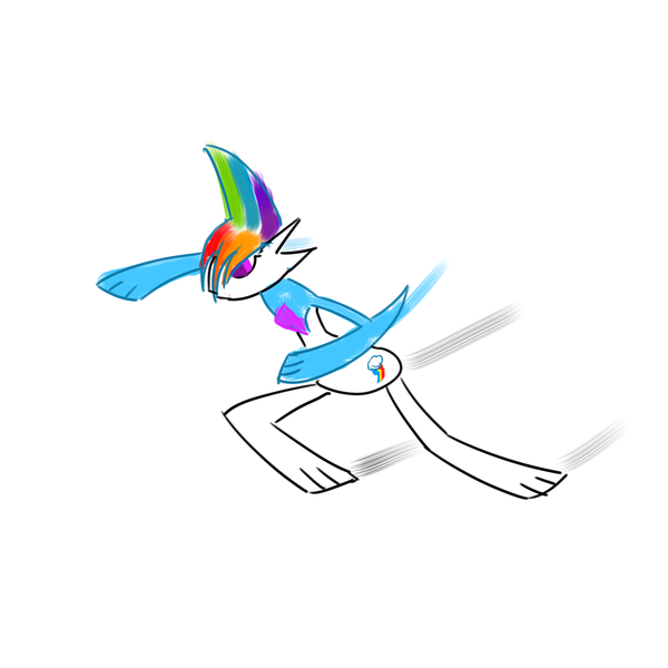 Size: 2000x2000 | Tagged: artist needed, derpibooru import, gallade, pokémon, rainbow dash, safe, solo