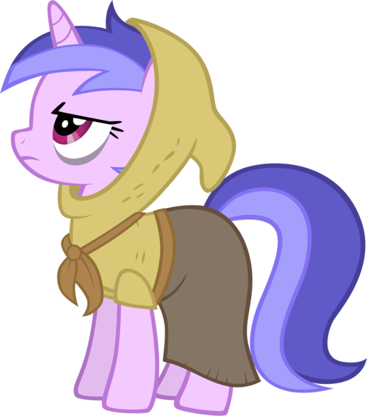 Size: 3000x3400 | Tagged: safe, artist:m99moron, derpibooru import, sea swirl, seafoam, pony, unicorn, hearth's warming eve (episode), background pony, bags under eyes, clothes, female, hood, mare, outfit catalog, simple background, solo, transparent background, unicorn tribe, vector