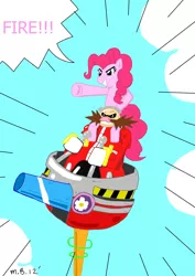 Size: 1240x1754 | Tagged: artist:sonikku001, crossover, derpibooru import, doctor eggman, pinkie pie, safe, sonic the hedgehog (series)