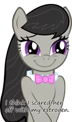 Size: 964x1630 | Tagged: derpibooru import, estrogen, female, insane pony thread, octavia melody, simple background, smiling, solo, solo female, suggestive, the girl can't help it, transparent background, tumblr, vector