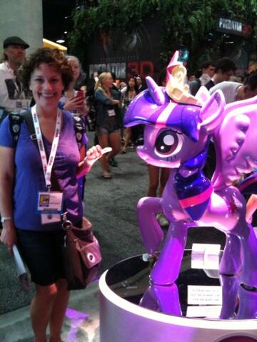 Size: 360x480 | Tagged: alicorn, amy keating rogers, derpibooru import, human, irl, irl human, photo, predator, safe, san diego comic con, sdcc 2013, twilight sparkle, twilight sparkle (alicorn)