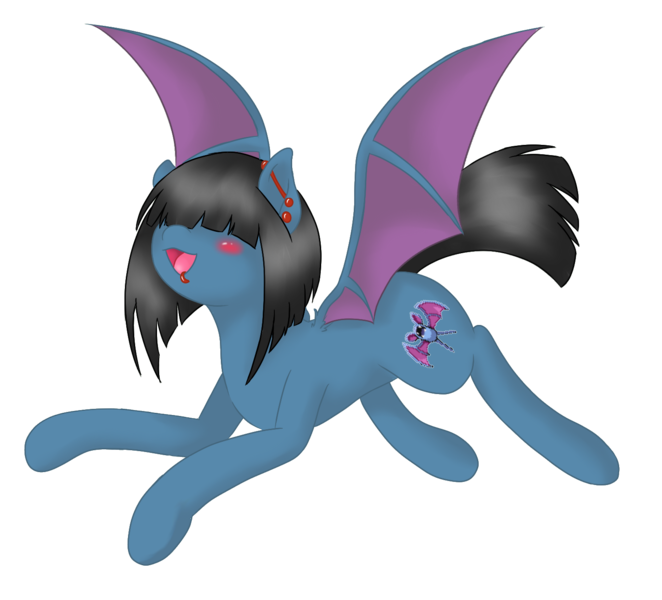 Size: 1484x1346 | Tagged: safe, artist:mondlichtkatze, derpibooru import, ponified, bat pony, pony, zubat, pokémon, solo