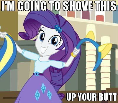 Size: 400x350 | Tagged: questionable, derpibooru import, edit, edited screencap, screencap, rarity, equestria girls, equestria girls (movie), bend over, caption, image macro, prepare your anus, solo, text