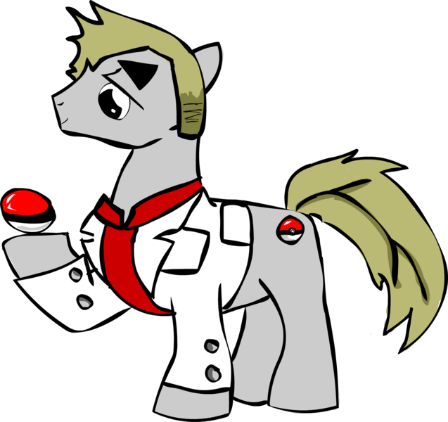 Size: 1924x1812 | Tagged: safe, artist:creativeinsanity123, derpibooru import, ponified, pony, pokéball, pokémon, professor oak, solo