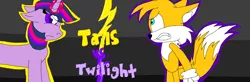 Size: 3292x1084 | Tagged: angry, artist:rainbow-cat97, crossover, derpibooru import, magic, miles "tails" prower, ms paint, safe, sonic the hedgehog (series), twilight sparkle, vs