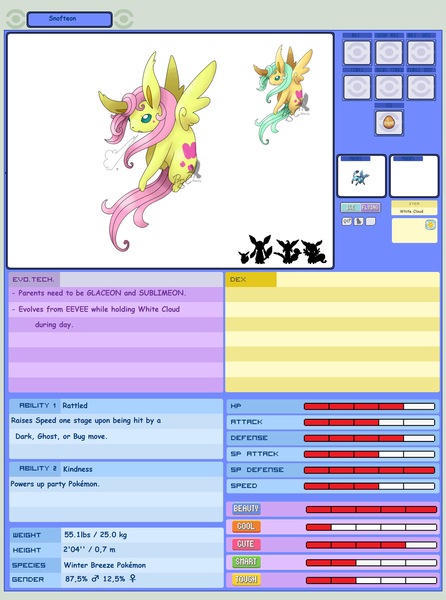 Size: 900x1211 | Tagged: derpibooru import, eevee, eeveelution, fakemon, fluttershy, pokémon, safe