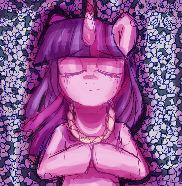 Size: 585x600 | Tagged: artist:mewball, dead, derpibooru import, grimdark, hanging (by neck), noose, on back, solo, suicide, twilight sparkle