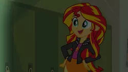 Size: 1023x576 | Tagged: safe, derpibooru import, screencap, sunset shimmer, equestria girls, equestria girls (movie), cute, happy, shimmerbetes, smiling, solo, when she smiles