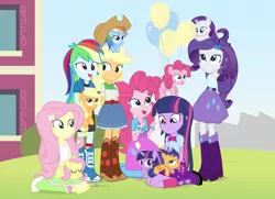 Size: 1600x1160 | Tagged: safe, artist:dm29, derpibooru import, applejack, flash sentry, fluttershy, pinkie pie, rainbow dash, rarity, twilight sparkle, earth pony, pegasus, pony, unicorn, equestria girls, applejack's hat, balloon, colt, cowboy hat, cute, dashabetes, derp, diapinkes, diasentres, female, filly, flashlight, floating, hat, holding a pony, human ponidox, jackabetes, jealous, julian yeo is trying to murder us, male, mane six, petting, pony pet, rainbow derp, raribetes, self ponidox, shipping, shyabetes, sleeping, snuggling, square crossover, straight, then watch her balloons lift her up to the sky, twiabetes, twolight, voice actor joke