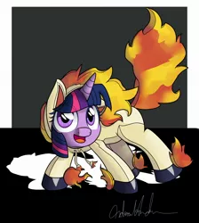 Size: 1700x1900 | Tagged: artist:nerow94, clothes, cosplay, costume, cute, derpibooru import, pokémon, rapidash, safe, solo, twilight sparkle