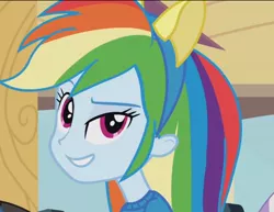 Size: 576x444 | Tagged: safe, derpibooru import, screencap, rainbow dash, equestria girls, equestria girls (movie), close-up, dreamworks face, solo, wondercolts