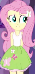 Size: 174x369 | Tagged: safe, derpibooru import, screencap, fluttershy, equestria girls, equestria girls (movie), cropped, reaction image, solo