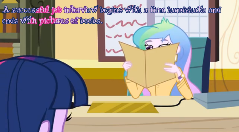 Size: 1276x707 | Tagged: safe, derpibooru import, edit, edited screencap, screencap, princess celestia, twilight sparkle, equestria girls, equestria girls (movie), caption, cards against equestria girls, celestia's folder, celestia's office, duo, image macro, principal celestia, principal molestia, text