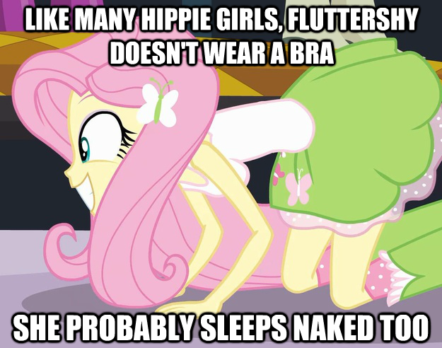 Size: 625x492 | Tagged: safe, derpibooru import, edit, edited screencap, screencap, fluttershy, equestria girls, equestria girls (movie), braless, caption, cropped, cute, fluttershy sleeps naked, headcanon, hippie, hippieshy, image macro, meme, shyabetes, solo, text